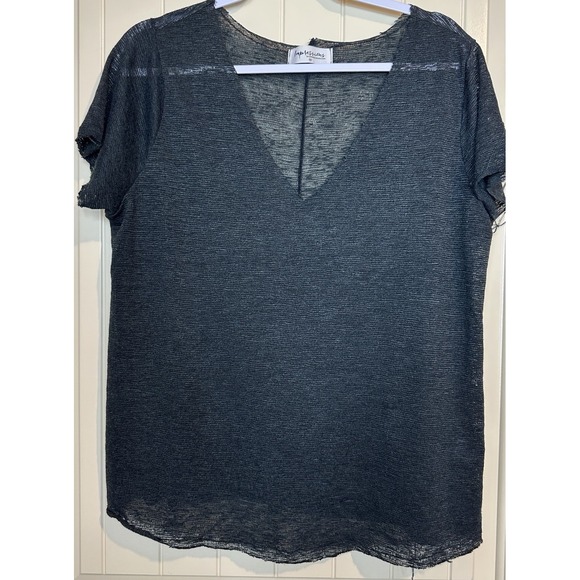 Impressions Tops - Impressions black lightweight‎ open knit short sleeve oversized top blouse sz M